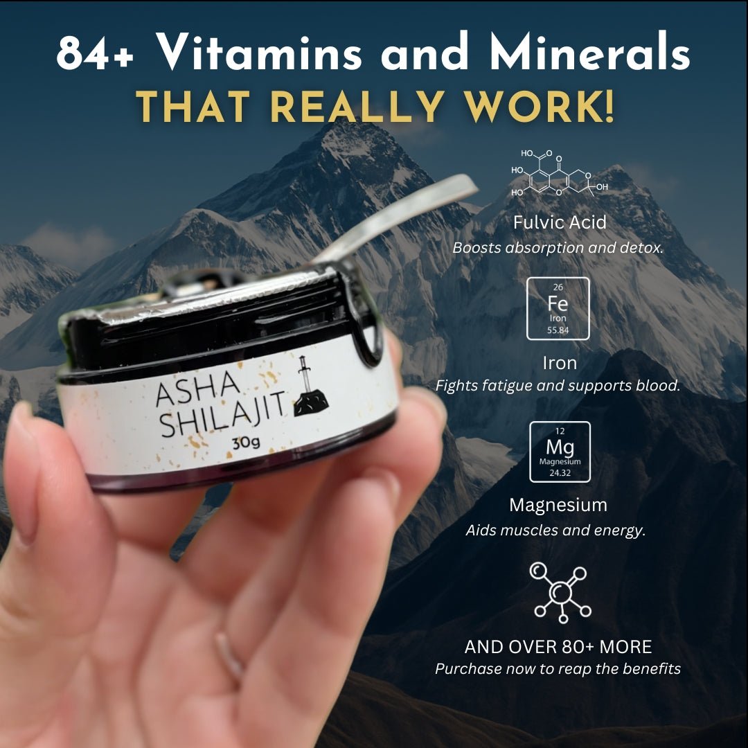 100% Pure Himalayan Shilajit - Resin & Tablet Bundle - Asha Shilajit