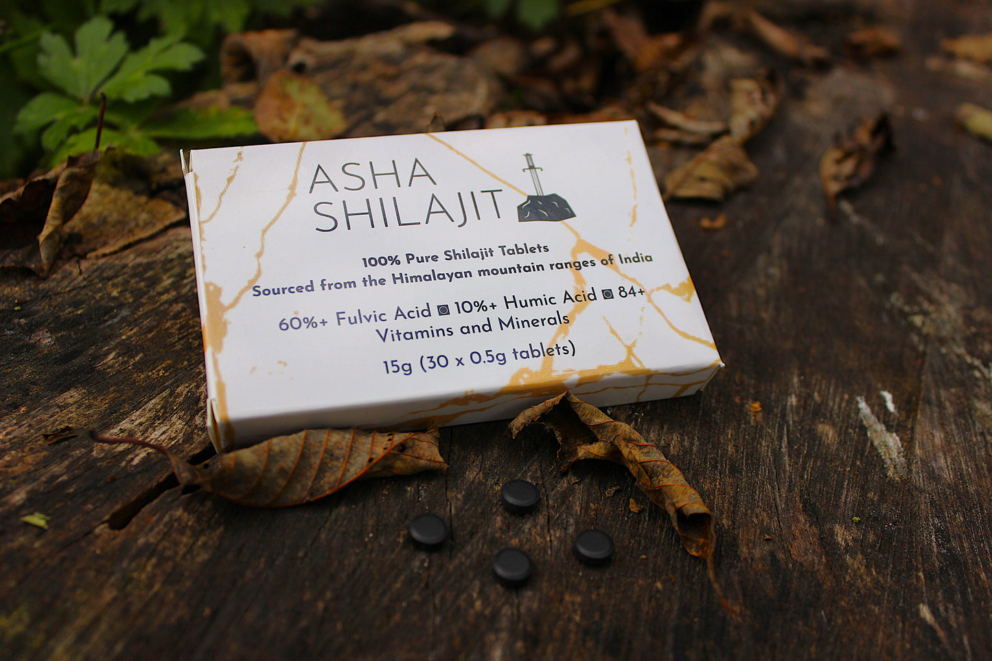 100% Pure Himalayan Shilajit - Cold-Pressed Resin Tablets