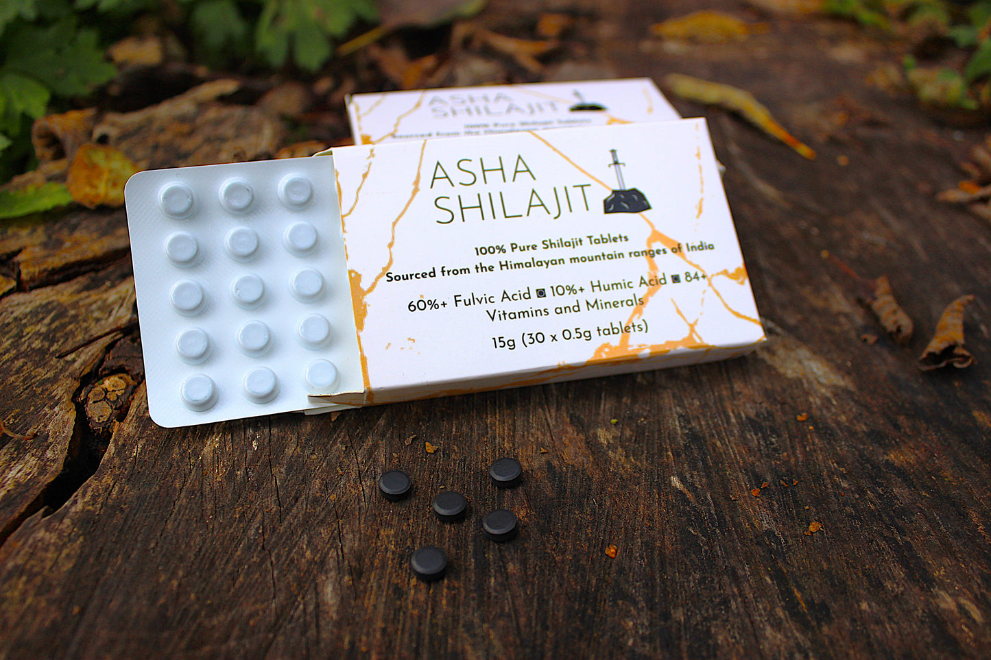 100% Pure Himalayan Shilajit - Cold-Pressed Resin Tablets